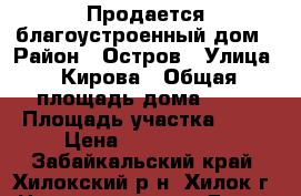 Продается благоустроенный дом › Район ­ Остров › Улица ­ Кирова › Общая площадь дома ­ 75 › Площадь участка ­ 11 › Цена ­ 2 100 000 - Забайкальский край, Хилокский р-н, Хилок г. Недвижимость » Дома, коттеджи, дачи продажа   . Забайкальский край